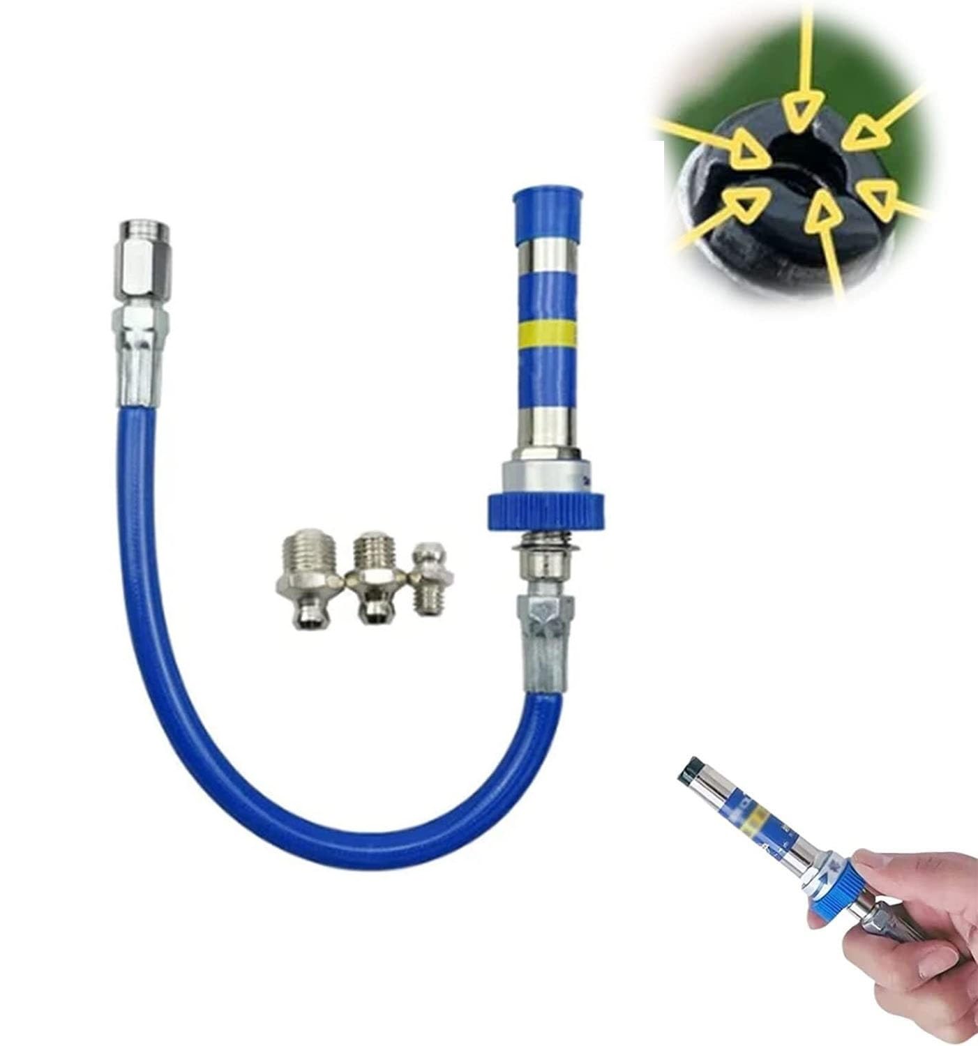Lube Pro Plus Accoppiatore for grasso ad alta pressione, Prolunghe universali for raccordi for grasso, Accoppiatore for pistola for grasso for impieghi gravosi Attacco rapido e adattatore for punta fo