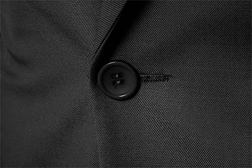 Men's Slim Classic Suit Jacket One Button Casual Sports Jackets Coat Lightweight Comfy Business Daily Blazer (Black,Large) #TOP3