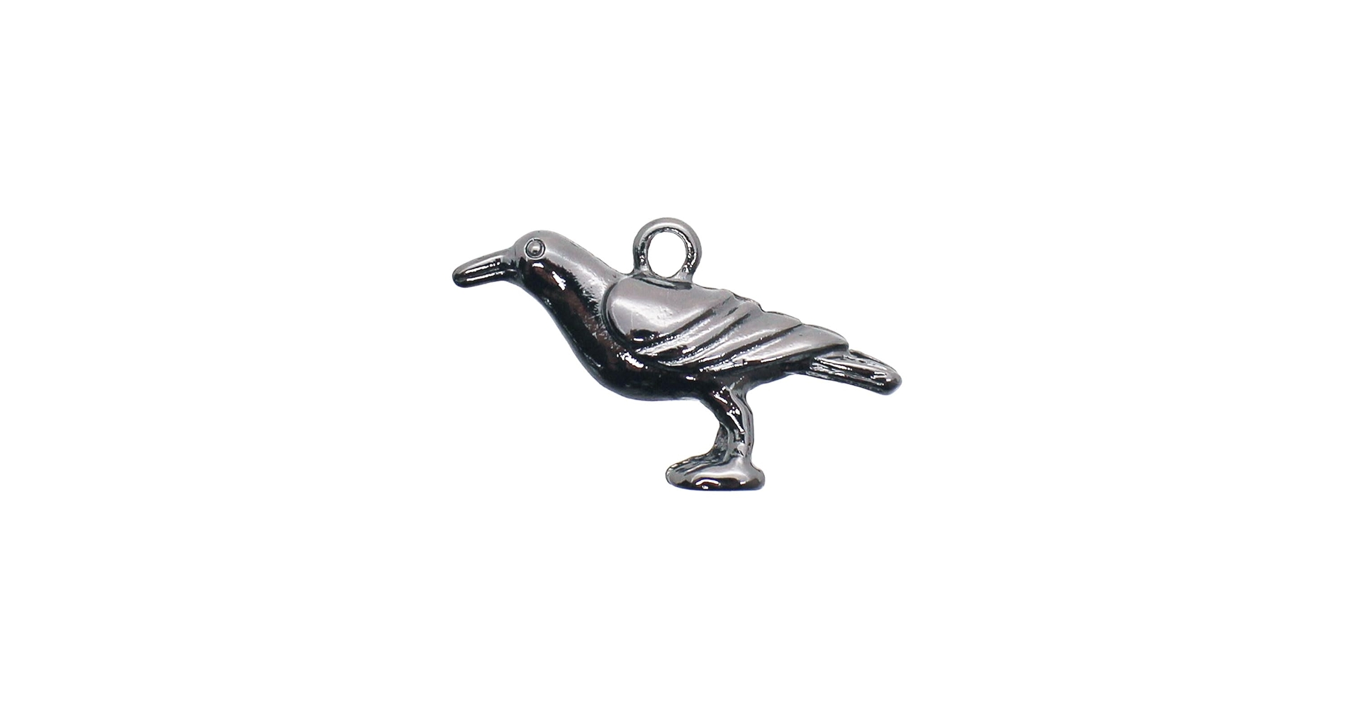 Amazon.co.jp: チャーム キーホルダー 鳥 カラス 15mm×26mm 10個