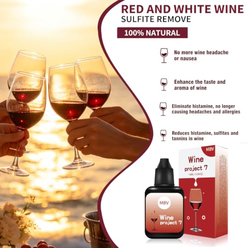 Image of Wine Filter Drops, Natural The Wine of Purifier Drops for Red and White Wine, Removes Histamines and Sulfites