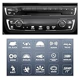 povtii Novelty Stickers for Car or Truck Unused Buttons, Funny Interior Dash Rocker Console Switch Decals with Banana Sonar Patterns, Car Accessories for Switch Button Decoration