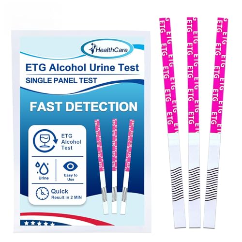 ETG Alcohol Urine Strips High Sensitivity | Rapid 2-Minute Results for Home/Workplace/Rehab Testing | 24-80 Hour Detection Window [8 Pack]