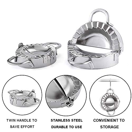 Htovila Dumpling Maker 1PC Dough Press Circle Cutter Ravioli Empanada Maker Stainless Steel Mold Kitchen Tools-S