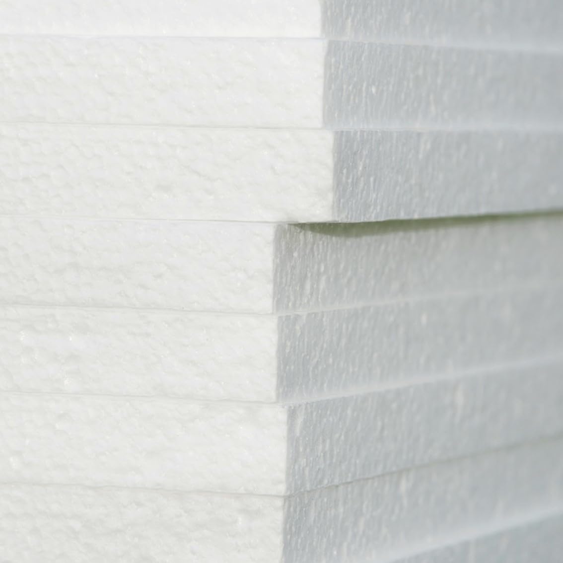 Lastre Multiuso 50x50 Cm in Polistirolo, Pannelli isolanti in Polistirolo Bianco ad Alta Densità (2,5 Cm, 25)