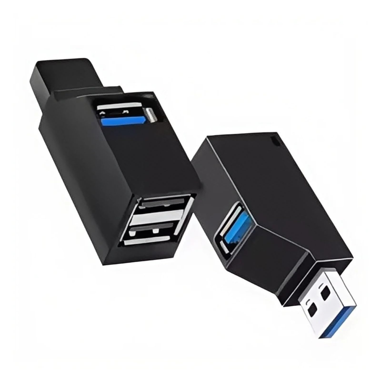 Adaptador de concentrador USB 3.0 de 3 puertos de 5 Gbps, divisor multiUSB compacto y portátil para laptop, PC, Mac