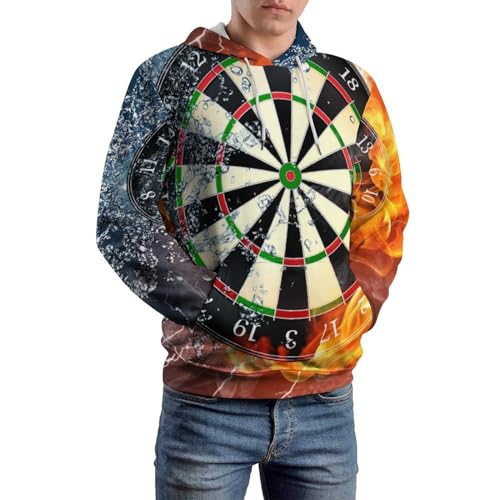 Sweats à capuche fléchettes de feu pull manche longue hoody sweatshirt taille S