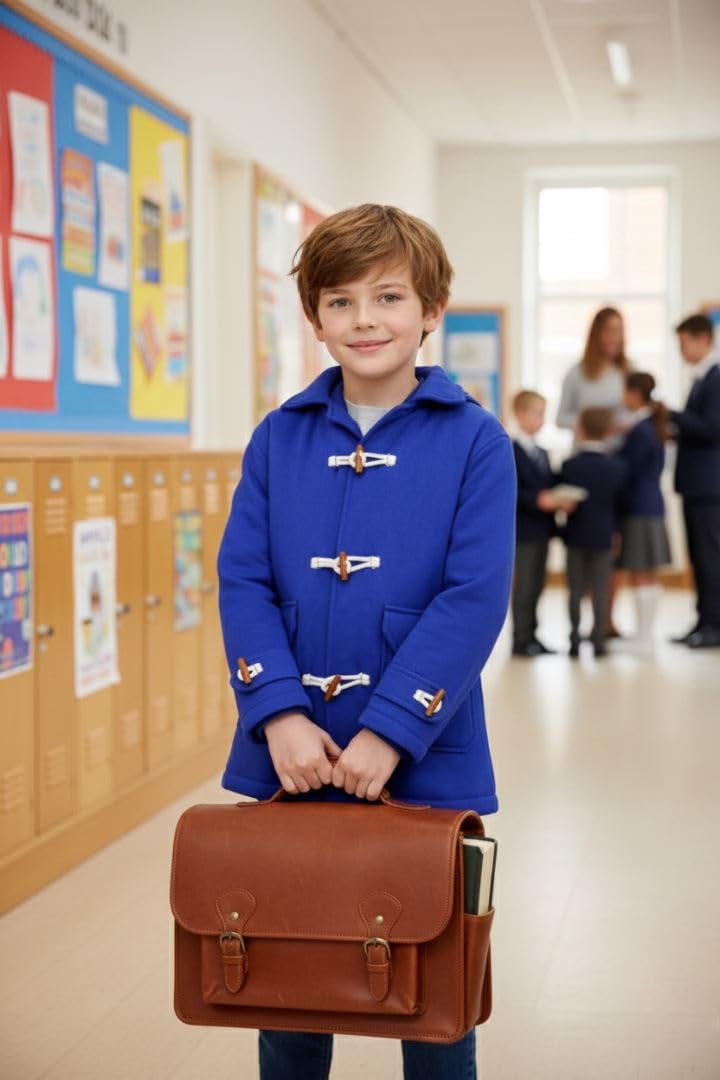 A2Z 4 Dzieci Dziewczynki Chłopcy Królewski Duffle Fleece Płaszcz Stylowe Utility Kieszenie Długie Rękawy Modna Moda Gruba Kurtka Wiek 5-13 Lat