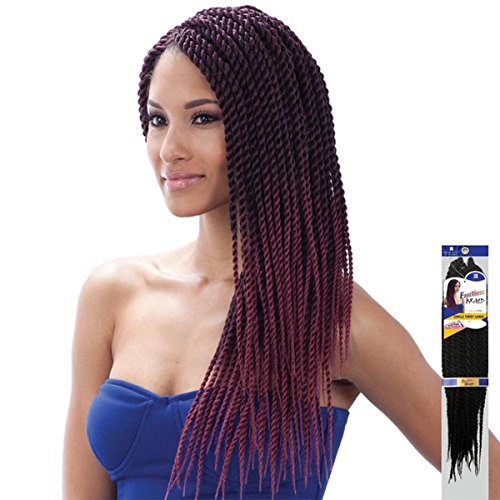 TRESSE BK×GLD Amazon.com : FreeTress Braid SINGLE TWIST LARGE (1 - Jet Black