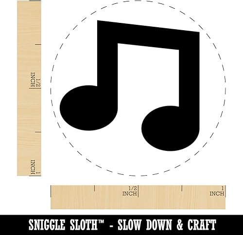 Miniatura 9 de Music Eighth Notes - Sello de goma autoentintado para sellar tinta, planificadores de manualidades, tamaño pequeño de 34 pulgadas, tinta morada