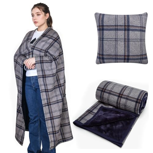 Couverture portable oreiller compact anti-froid pour travailler au bureau sans frissonner
