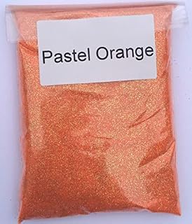 100g Fine Orange Craft Glitter Perfect for Arts & Crafts Project Fine Grade Sprinkle Sparkle Shine Bulk Resealable Bag Big Bag Christmas Grams Glitter, Pastel Orange