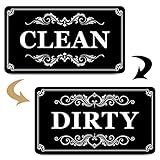 Dirty Clean Dishwasher Magnet,Dishwasher Magnet Clean Dirty Sign Magnet for Dishwasher Dish Bin That...