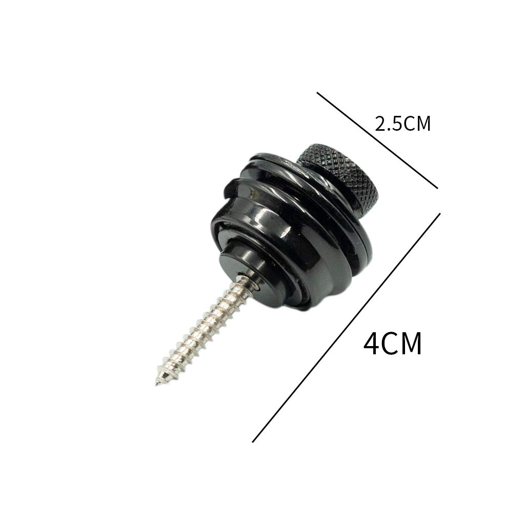 Guitar Part for 2PCS Black Plated Strap Locks Straplock Buttons Guitar Belt Nylon Leather Straps Lock System Gears Guitarra Parts Accessories