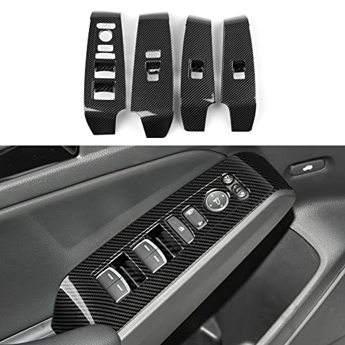 Image of Car Window Lift Control Switch Decals for 2022 2023 2024 2025 2026 Honda Civic 11th Gen Accessories ABS Carbon Fiber Interior Stickers