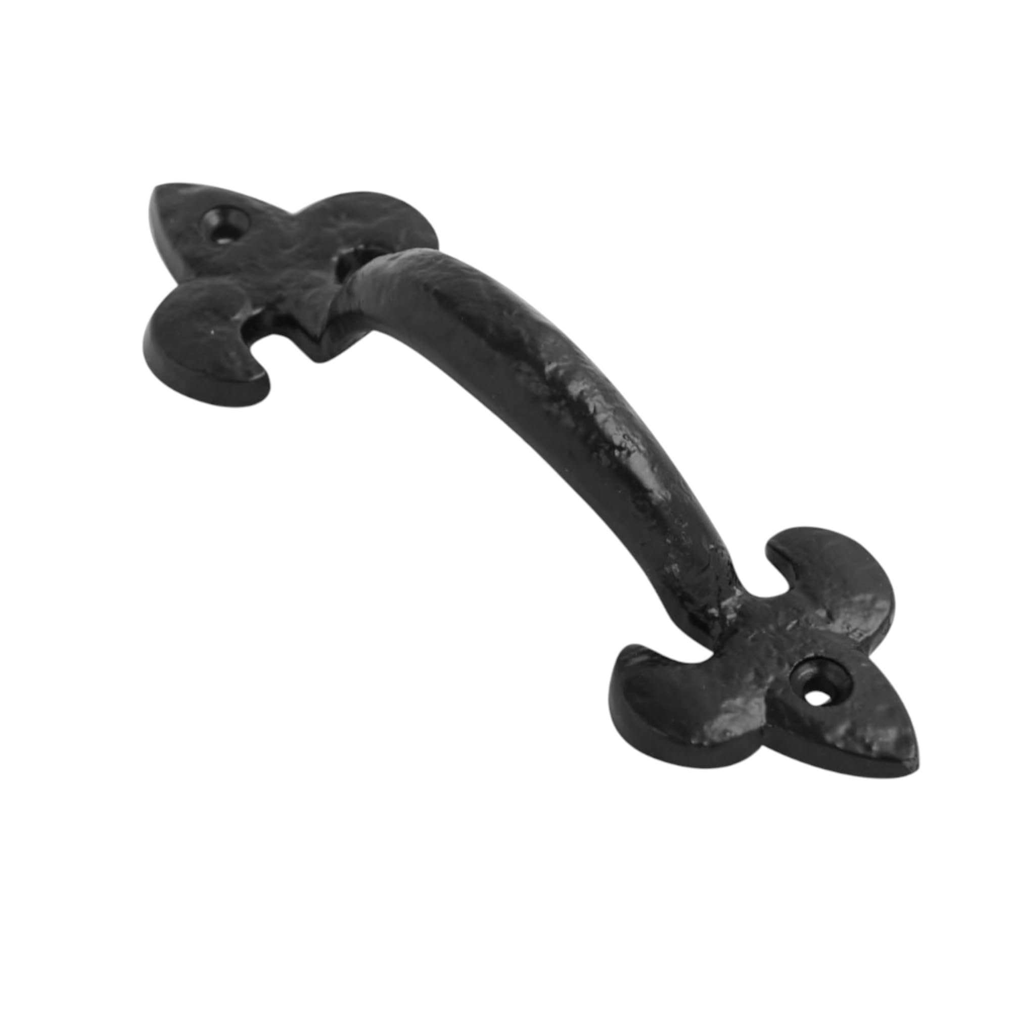 Manor Black Decorative Cast Iron Door Pull Handle, Fleur-De-Lys Design, 178 Mm,
