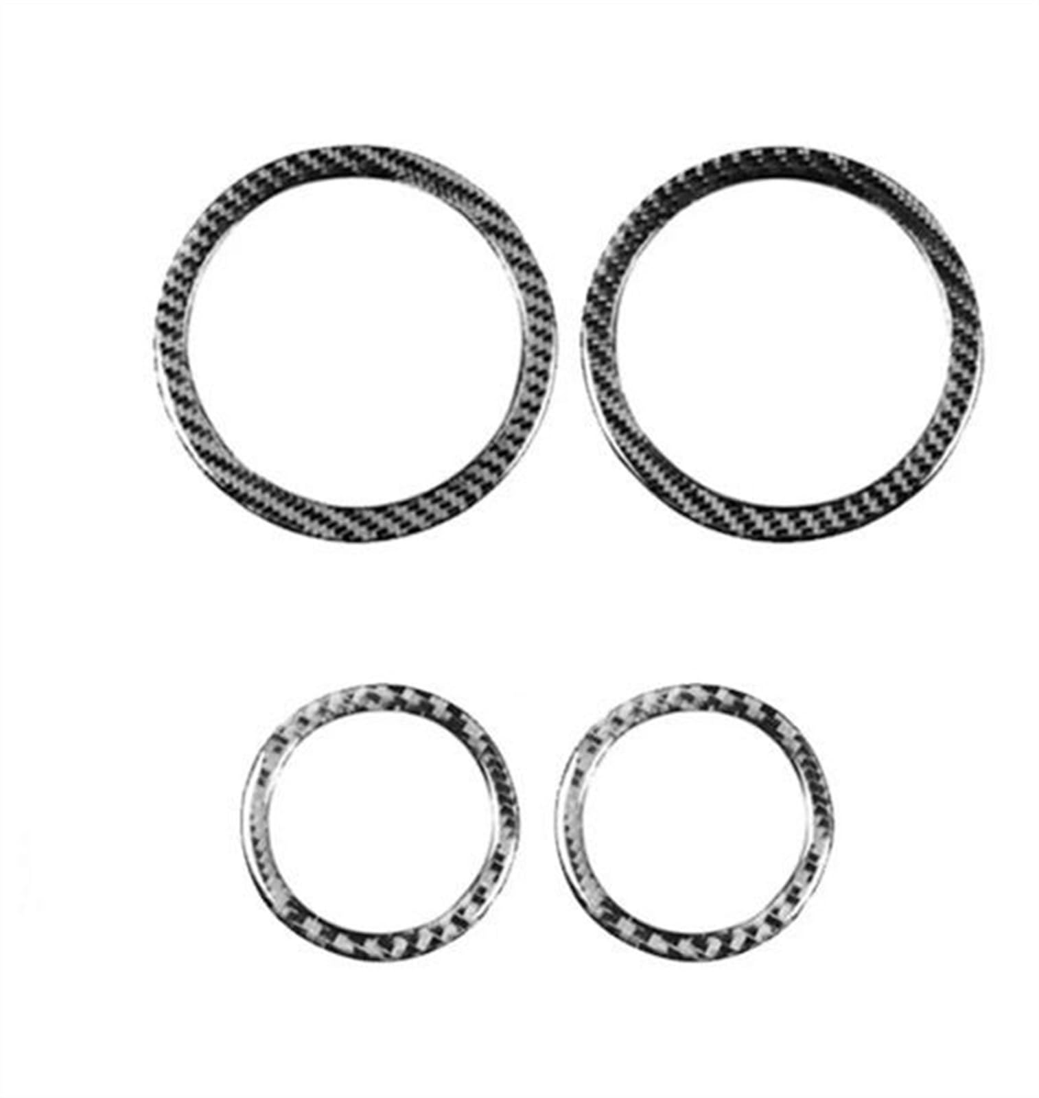 Piwine 4 Pieces Back Doors Panel Horn Speaker Player Ring Stickers Interiors Car Accessories For 6 Series E63 E64 2004-2010