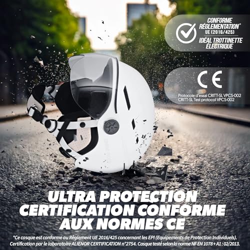 Casco de protección T'nB con visera transparente y ajuste de rueda talla L 3