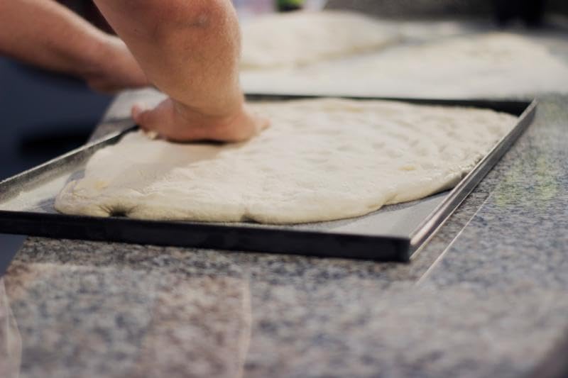 Teglia rettangolare in lamiera bluita 40x60 bordo dritto 2 cm.Stampo da forno utilizzabile anche come vassoio