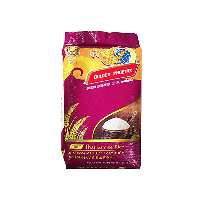 Buy Golden Phoenix Jasmine Rice 20 lb, Long Grain Thai Rice with a