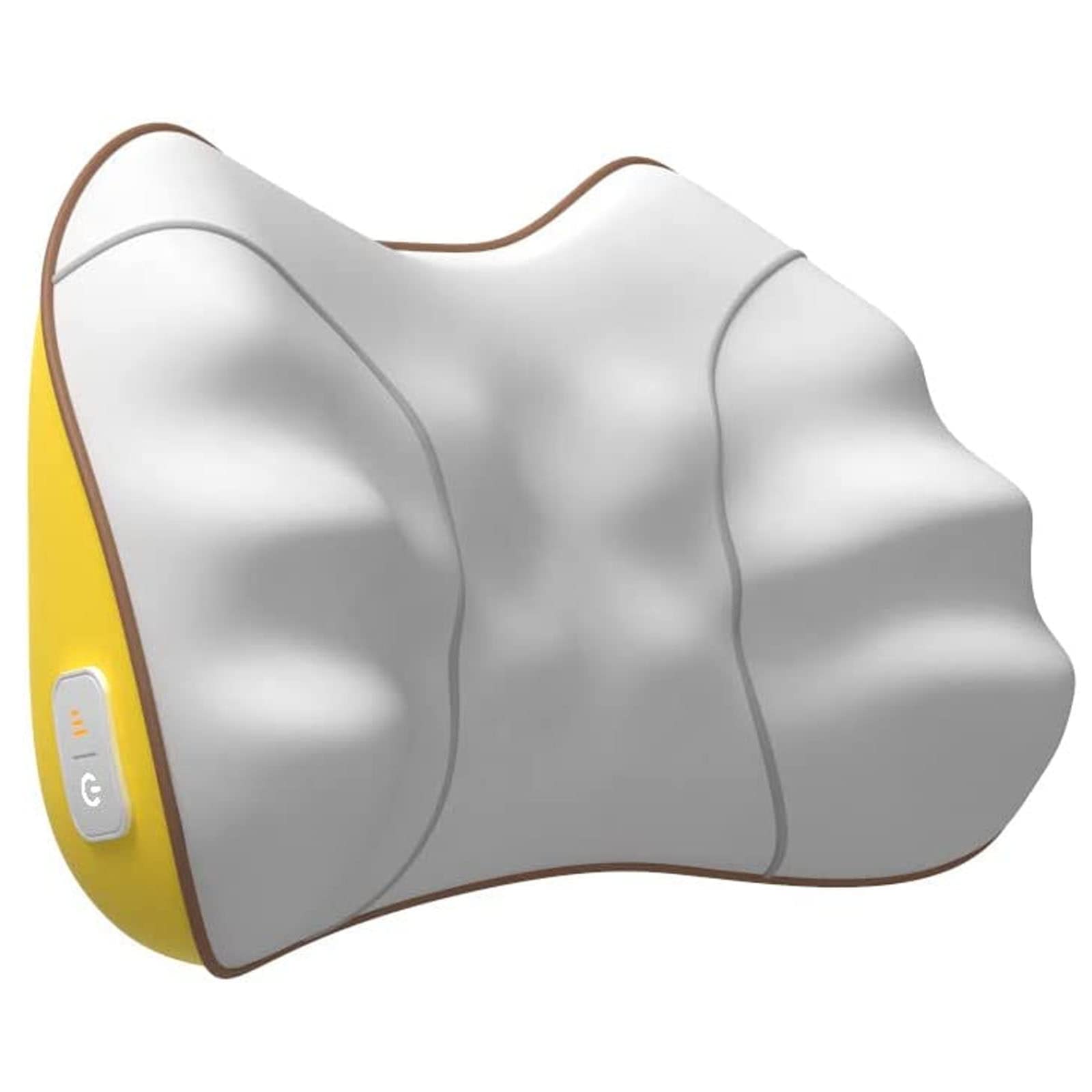 OXFUZZWaist And Back Massager, U Shaped Shiatsu Lower Back Massage Pillow,3 File Adjustment/Red Light Hot Compresses/15min Intelligent Timing/8 Massage Balls-For Car Home Office Travel,Yellow