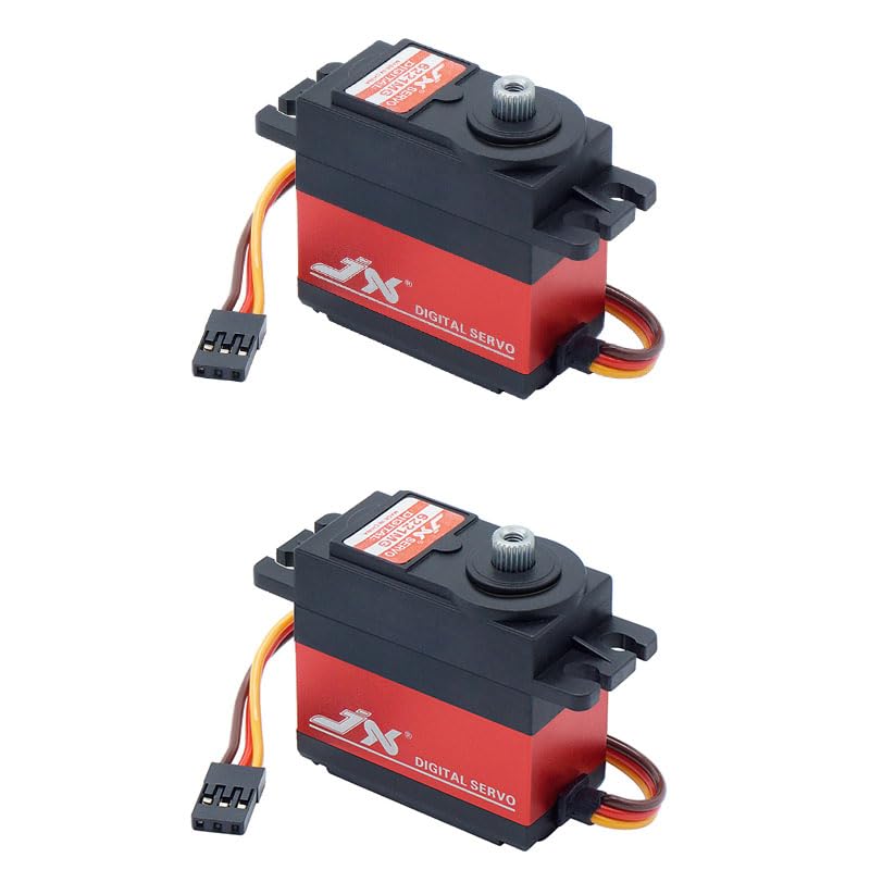 JX PDI-6221MG Metal Gear 20kg Rc Servo Arm Large Torque Digital Coreless Servo for RC Car Crawler RC Boat Helicopter Model (2pcs PDI-6221MG-120)