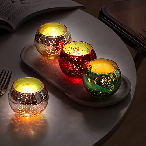 Foryillumi 12 Pack 2Oz Ball Shape Candle Jars, Gandle Glass Set,Christmas Candle Jars,Candle Container Tumbler Jar For Candle Making Candle Tins Candle Making Supplies - Green #TOP5