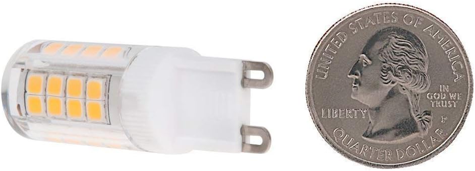 G9-51S-WW T4 G9 LED 120V Halogen Replacement Bulb, 3.5W, 40W Equivalent, Dustproof Protection IP55, Warm White 3000K, 5-Pack(Not Dimmable)