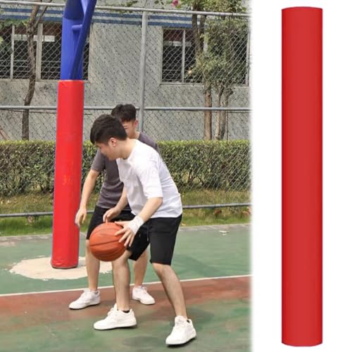 Coussin sécurité pour poteau de basket - Rembourrage extérieur rouge robuste