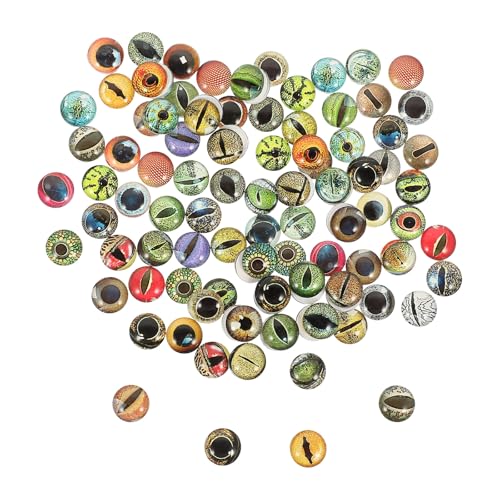 SUPVOX Ojos para Muñecas DIY de Vidrio 15 Mm 100 Unidades Luminiscentes Accesorios para Manualidades y Decoración de Piedras Preciosas