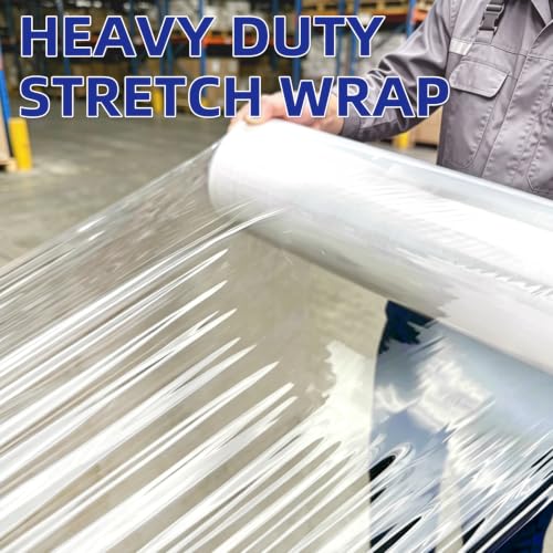 Image of 6 Pack Shrink Wrap Roll, 18 inch Wide Total 3546ft Industrial Stretch Film