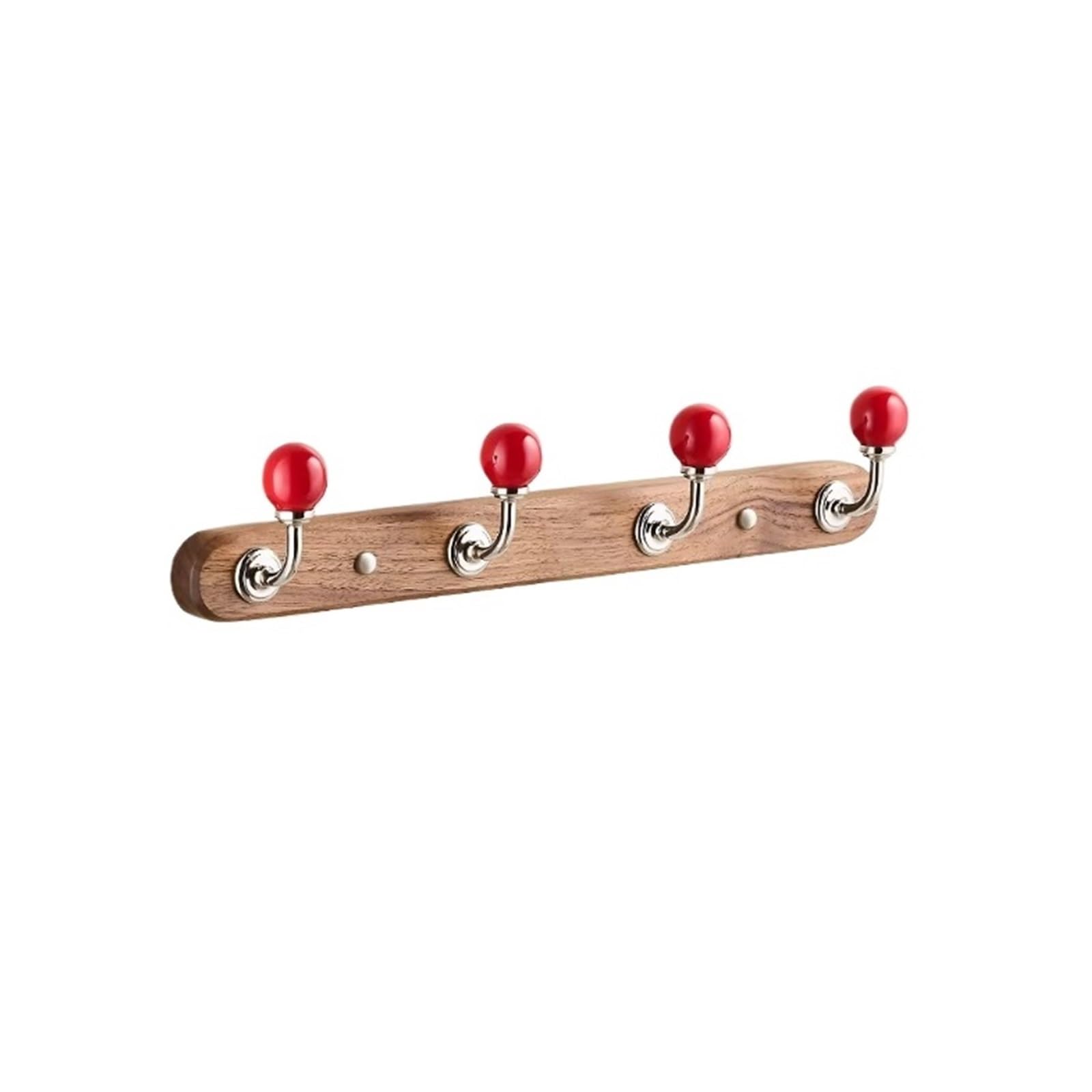 YQINQIN83B Coat Hangers Walnut Wall-Mounted Coat Rack, Behind-the-Door Wardrobe, Creative Design for Bedroom(Red,XL)