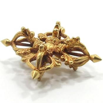 Amazon｜密教法具 カツマ 羯磨 十字 五鈷杵 十字バジュラ 銅に