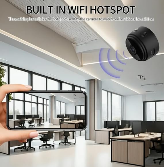 Mini Wi-Fi Full HD 720P-1080P Wireless Magnet Camera Motion Camera Audio and Video Live with Wireless Recorded Magnet Cam with Light Vision and Motion Detection (Magnet) - Image 5 thumbnail