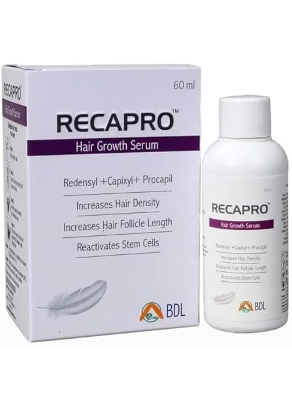 Recapro Hair Growth Serum, Redensyl + Capixyl + Procapil, Increases Hair Density (60ml) - Review, Price and Buying Guide