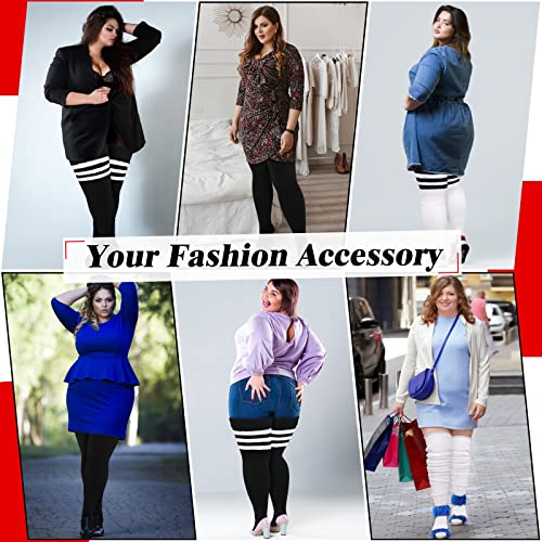 Sarfel Plus Size Thigh High Socks for Women Thick Thighs Plus Size Thigh High Stockings Over the Knee Socks Knit Extra Long4