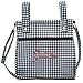 Bolsa panera de algodón vichy personalizada con nombre bordado - Bolso carro - Talega carrito de bebé - Nenel (NEgro)