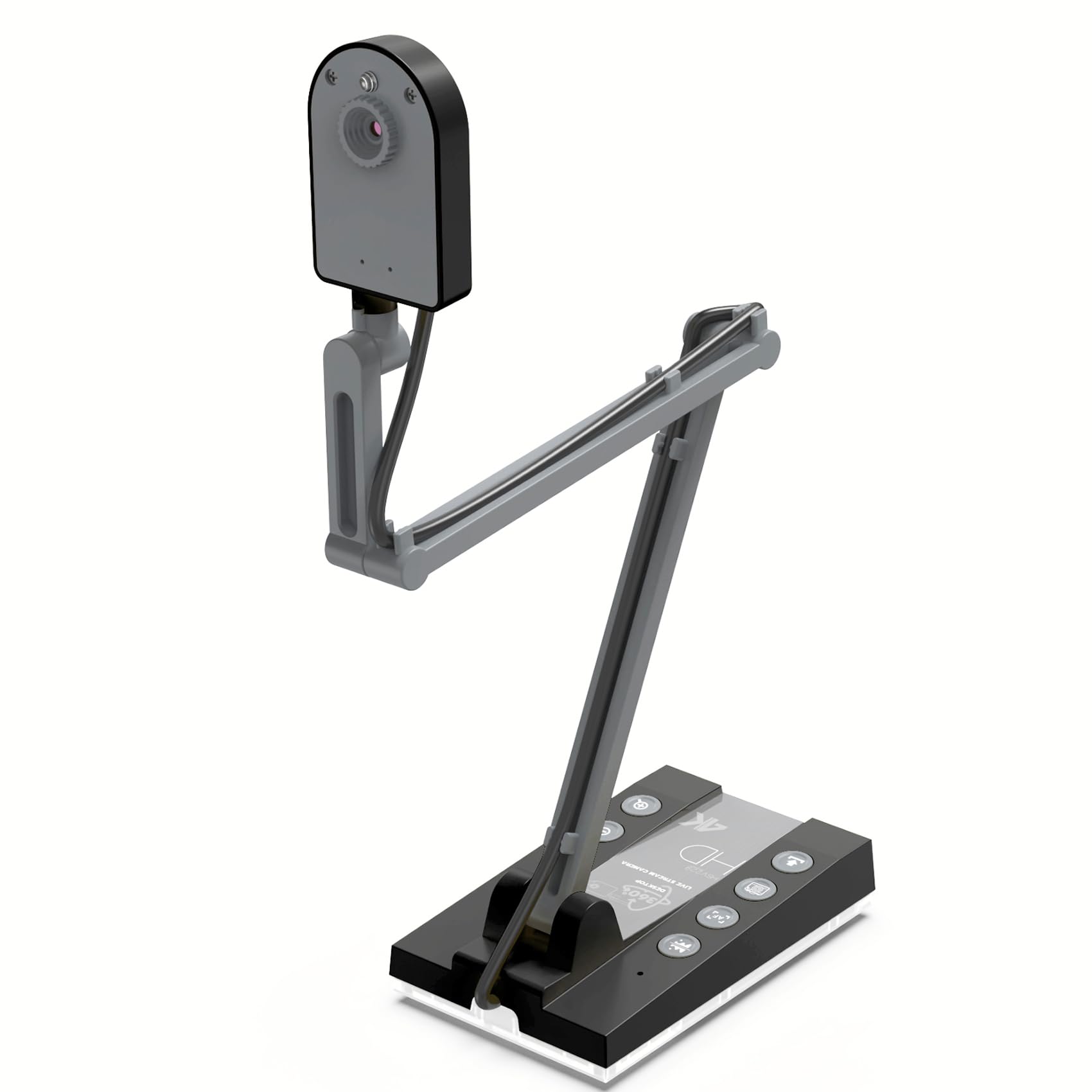 TreasLin Document Camera for Teachers HDMI USB-C 15MP HDIM Document Camera, Remote Learning Classroom Presentations Camera Art Classes Online Teaching with Multi Angle Rotation Adjustment LED Light