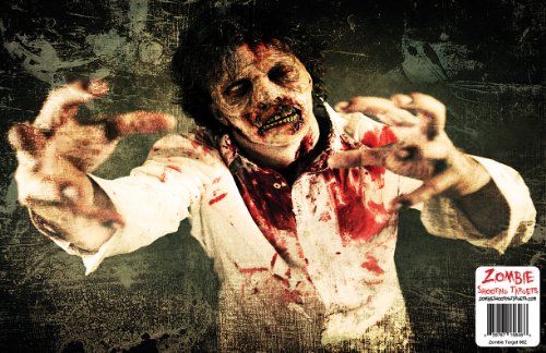 Benchmaster - Shooting Targets - Zombie Targets - 10 Pack - Bloody Teeth Zombie - Be Ready for The Zombie Invasion - Pack of 10 Targets