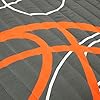 Lush Decor Basketball Game Reversible Oversized 5 Piece Quilt Set - Cozy & Soft Kids Sports Themed Bedding Set - Full/ Queen, Charcoal #2