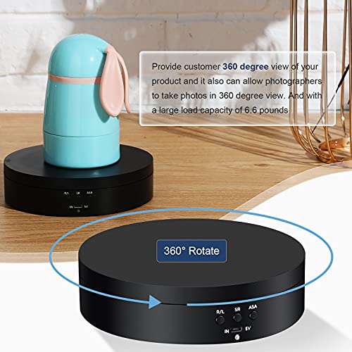 image for Hicarer Rotating Display Stand 360 Degree Motorized Rotating Turntable
