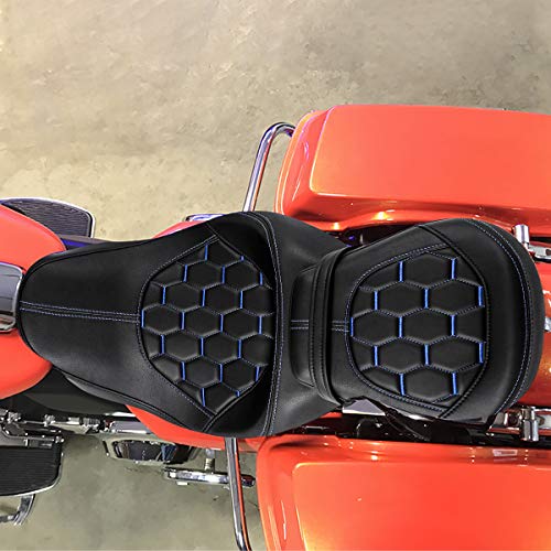 Two-up Front Rear Driver Passenger Seat Detachable Motorcycle Driver & Passenger Motorcycle Seat Fit for Harley Touring Road King Special FLHRXS 2009-2022