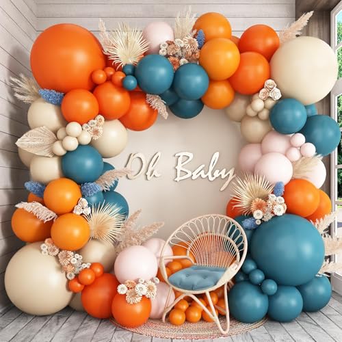 Guirlande de ballons neutres style bohème pour décoration fête