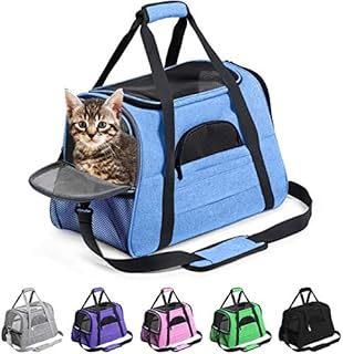 Prodigen Pet Carrier Airline Approved Pet Carrier Dog Carriers for Small Dogs, Cat Carriers for Medium Cats Small Cats, Small Pet Carrier Small Dog Carrier Airline Approved Cat Pet Travel Carrier-Blue