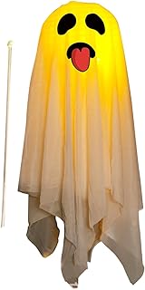 ハロウィン フライング ゴースト、ハロウィン ライトアップ ゴースト,ハロウィン フライング ゴーストLEDライトゴースト装飾 - 暖かい屋外ゴースト輝く光、不気味な外側の幽霊の装飾、庭、芝生、ポーチ、ドア、パーティーの装飾用