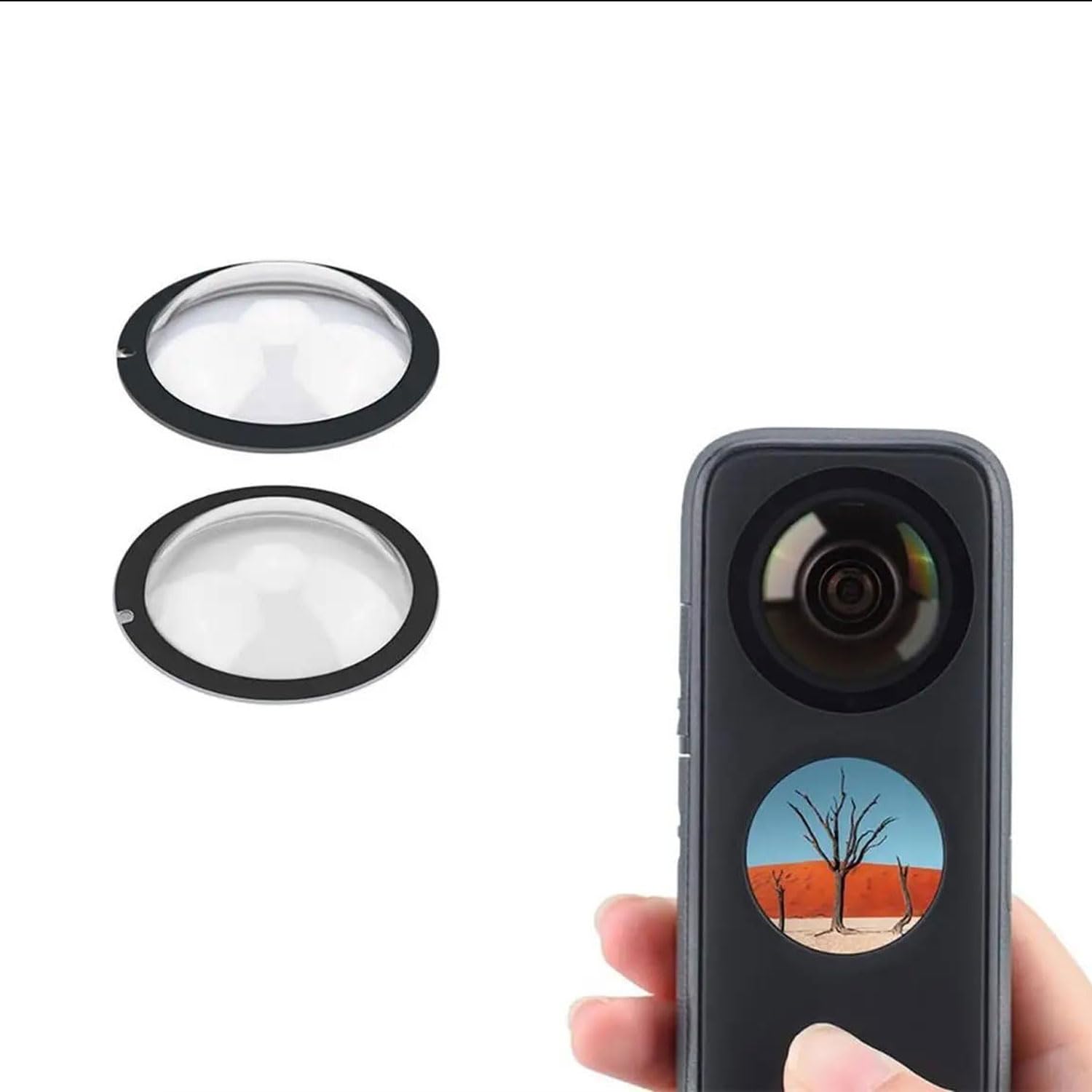 PHOTO MAX Insta 360 One X2 2Pcs Dual Lens Protector Guard Sticky Tempered for Insta 360 Action Camera Lens Cover Dust Proof, Anti-Strach Protective Insta 360 Accessories (Insta 360 X2 Lens)-image-16