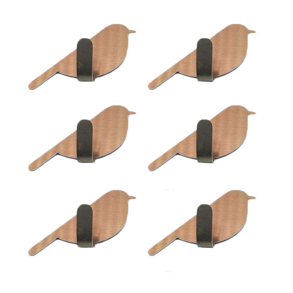 Ganchos de pared de acero inoxidable, ganchos adhesivos para toallas de baño y cocina, no requiere taladrar, juego de 6, duraderos e impermeables