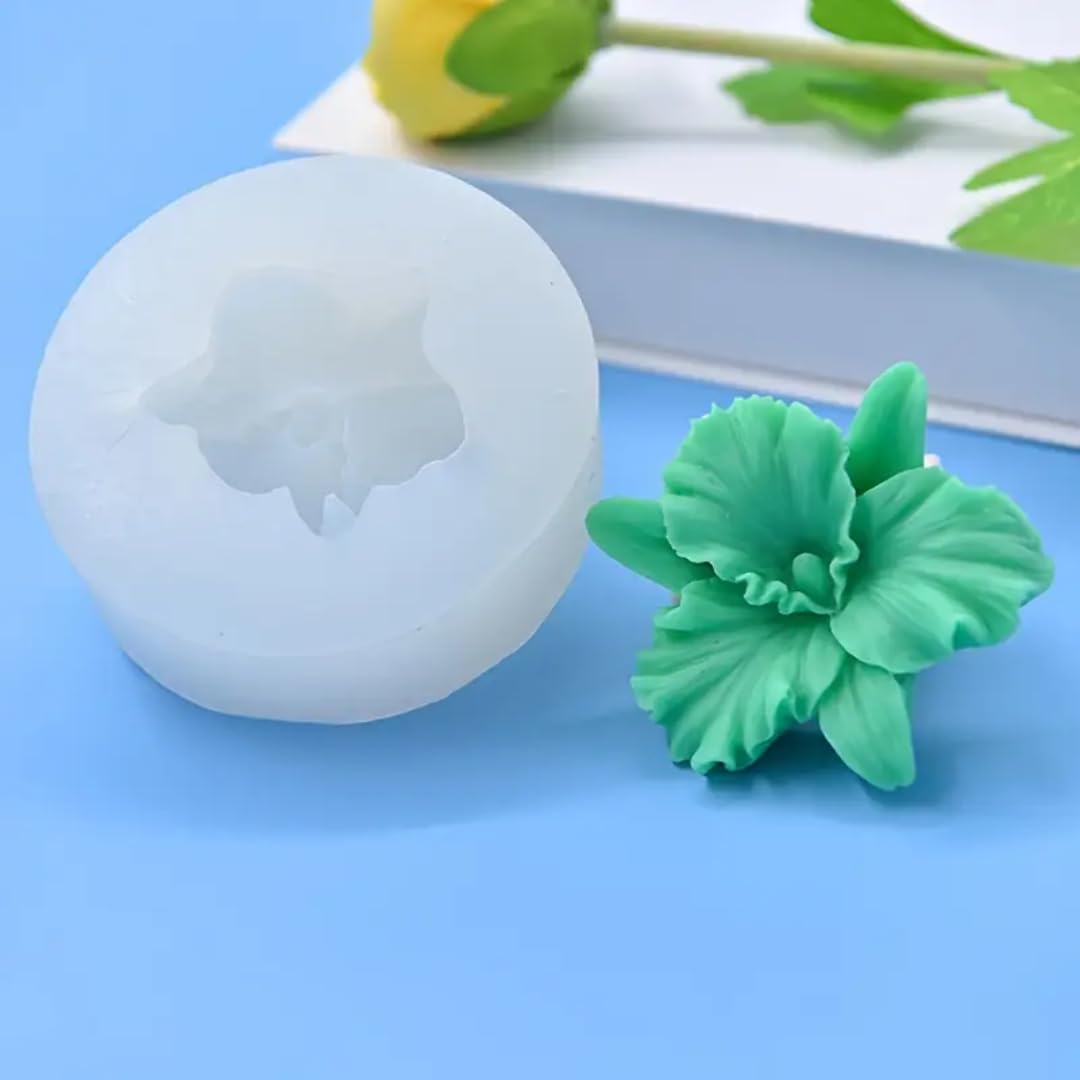 Skytail Peony Orchid Flower Silicone Candle Mould for Chocolate Fondant Candy Cake Decoration Cupcake Topper Jelly Dessert Wax Melts Soap Bath Bomb Floral Carnation Resin Craft Jewelry Mold-image-21