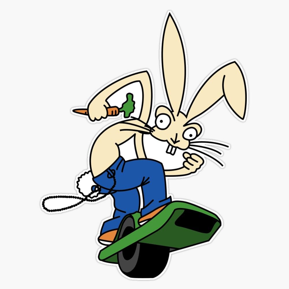 Blink 182 OneWheel Rabbit Window Water Bottle Bumper Sticker Decal 5"