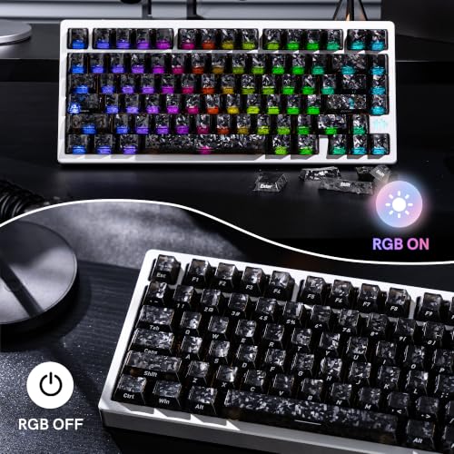 Image of dagaladoo Black Clear keycaps,Translucent keycaps,Shine Throug Key caps