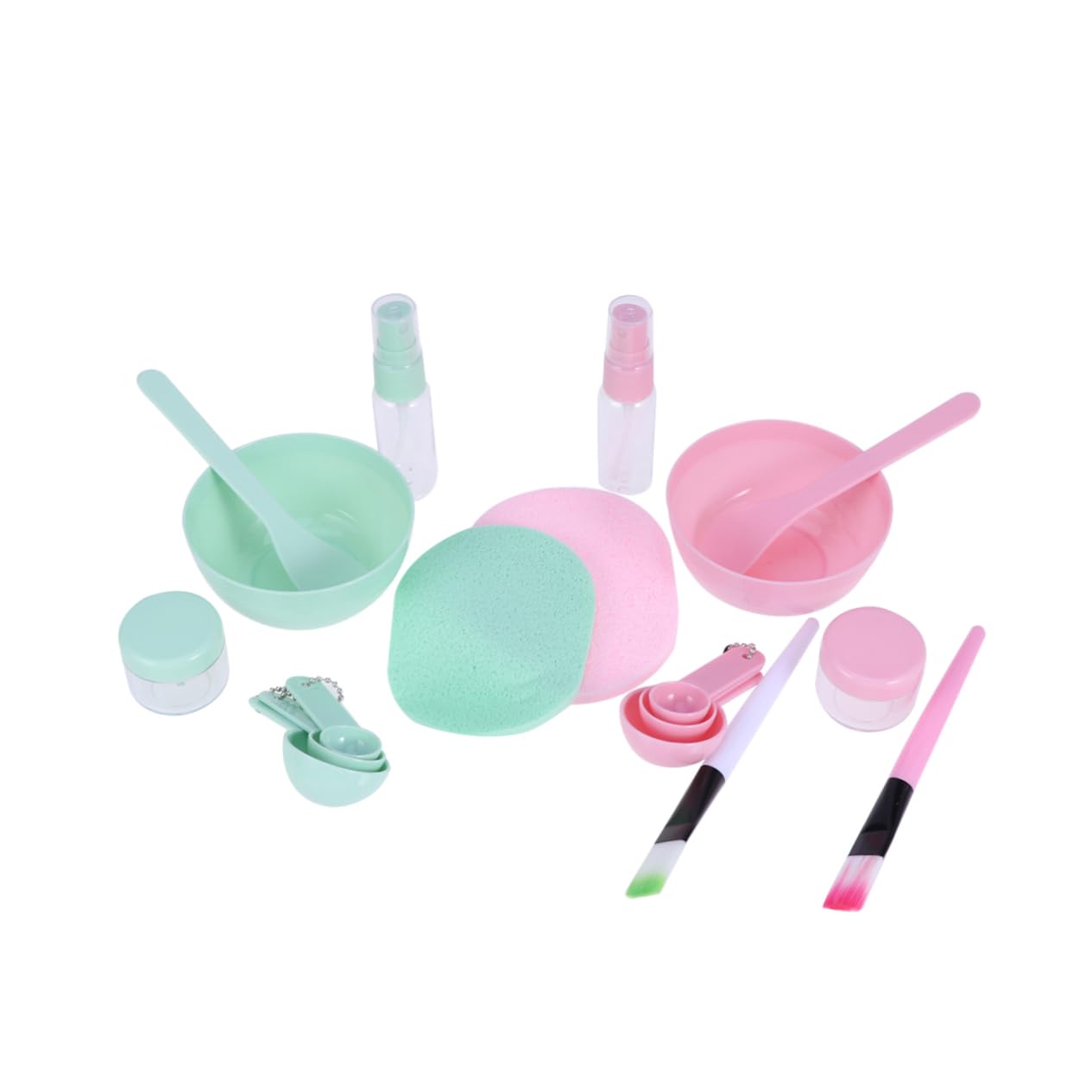 Facial Mask Bowl Brush Set 9-piece Tool Kit Stick for Spa Skincare Random